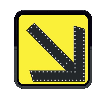 AC Ledli Flaşörlü Yön Levhaları 11888 Sağ - 11889 Sol